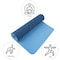 Wakeman Yoga Mat with Alignment Marks - Lightweight Exercise Mat with Carry Strap Blue 80-FIT1002 - alternate 9